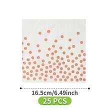 Rose Gold Disposable Plates, Napkins, Cups - 8 Guest Party Supplies Set, Disposable Paper Plates Tableware Suitable For Birthday, Wedding, Theme Party, Family Picnic - Multicolor - View 10