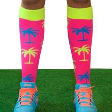Hingly - Knee High Hockey Socks With Funky Fun Patterns | Adult Sizes - Stars - View 3
