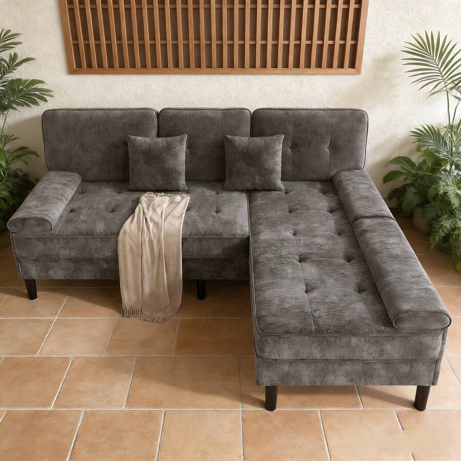 Sofas & Couches - Antique Grey + Foam + Foam + 3 Seat - View 1