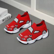 1双儿童可爱卡通图案软底休闲运动鞋，适合夏季、上学和日常穿着 - 紅色 - 查看 16