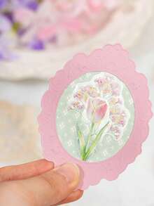 30张/包复古花卉箔纸贴纸，DIY剪贴簿装饰贴纸，适用于手账、相册、手帐等。 - 綺花朱顏 - 查看 4