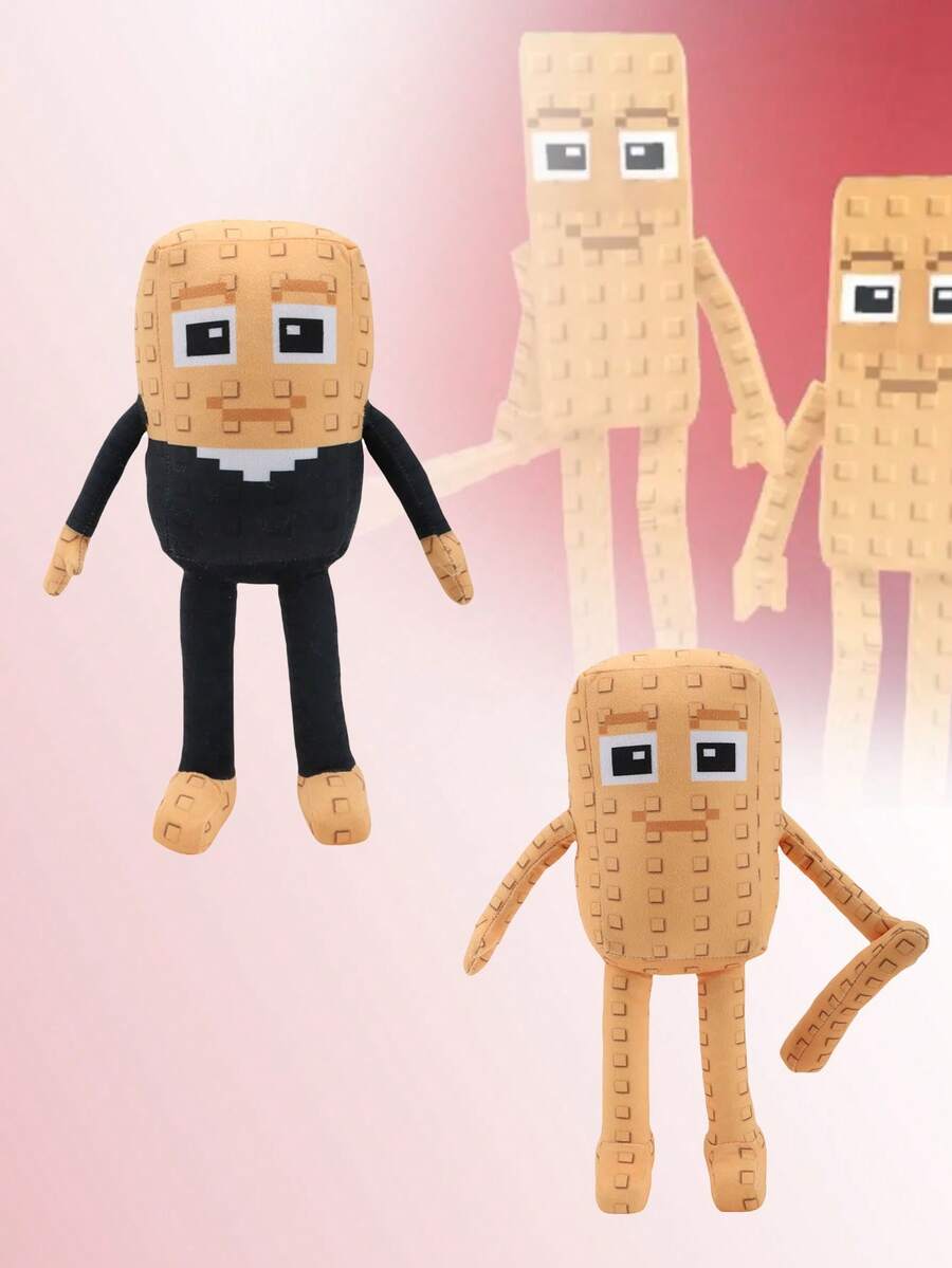 28厘米/11.02英寸 咚咚咚 Sahur 毛绒棺材 咚咚咚 Sahur 毛绒玩具 偷走一个脑残粉 印花撞色木质简笔画毛绒玩具 创意礼物 儿童生日派对 家居女孩房间装饰 游戏收藏品 - 棕色 - 查看 1