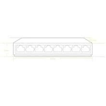 Fast Ethernet Network Switch 8 Ports 100 Mbps - White 2 - View 3