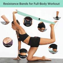 1pc Multi-Color Fitness Resistance Band, Yoga Stretch Band, Squat Resistance Loop Band - Multicolor - View 5