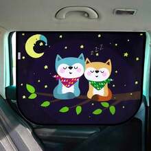 1件装可伸缩双层汽车遮阳帘，挡风玻璃遮阳板，通用型侧窗遮阳帘 - A - 查看 7