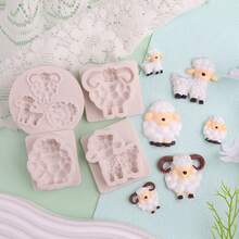 DIY Cute Curly Sheep Silicone Mold Suitable For Chocolate, Pastry And Fondant, Non-Electric Baking Tool, Eid Al-Adha Cake Mold, Birthday - Multicolor - View 2