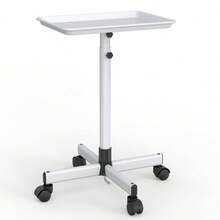Aluminum Salon Tray On Wheels For Salon Essentials, Adjustable Height Provides Ample Storage For Hairstylist Tray, Tattoo Tray And Clinic Tray Use - White - View 2