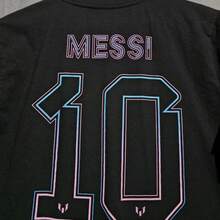 Lionel Star Player Women's Fashion Logo Print T-Shirt - Short Sleeve Crew Neck Cotton Top - màu đen - Xem 1