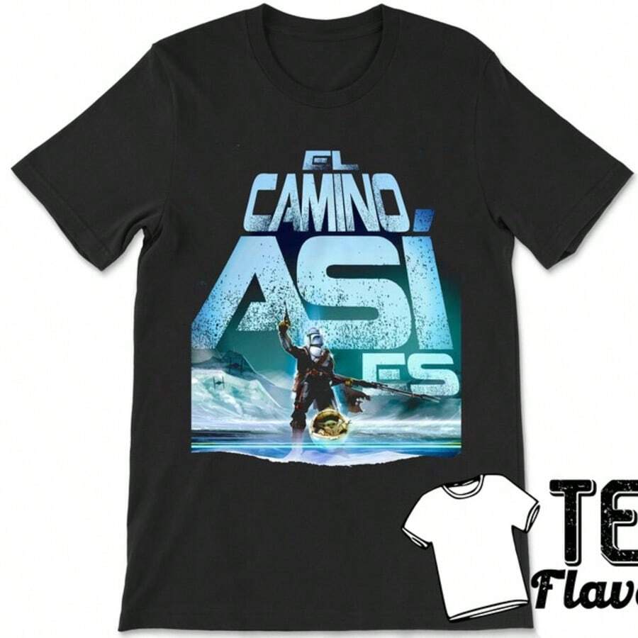 The Mandalorian Spanish DisneyStarWars T.V Show Tee _ T-Shirt - màu đen - Xem 1