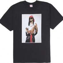Supreme  Carti Tee | Unisex Hip-Hop Artist  Carti Portrait Graphic T-Shirt | Vintage Rap Aesthetic Celebrity Photo Print Short Sleeve Cotton Tee | Urban Streetwear Casual Top In Black, White, Red, Heather Grey And Purple - 黑色 - 查看 1