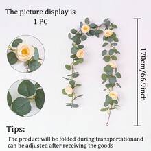 1 cây dây leo giả hoa hồng Happy Rose nhiều màu sắc, dài 1,7 mét, 36 nhánh, kiểu dáng cổ điển, thích hợp để trang trí cổng cưới, tường nền tiệc, treo trong nhà và ngoài trời, quà tặng trang trí lễ Phục sinh, ngày Valentine, sinh nhật. - Nhiều màu - Xem 13