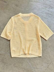 Áo khoác cardigan nữ tối giản, thanh lịch, màu trơn, phù hợp với phong cách thường ngày, công sở và nữ tính, mùa xuân/hè. - Màu be - Xem 10