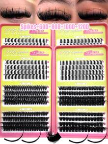 5合1俄式睫毛嫁接套装，包含60D、80D、100D和120D五种款式，包括尖头、单根、浓密型、D型卷翘睫毛簇，长度14-20毫米，可DIY睫毛嫁接。套装包含5种款式的尖头睫毛簇，单根睫毛簇，多种类型，打造自然妆效。共404根可重复使用的单根假睫毛，轻盈柔软，在家即可轻松DIY睫毛嫁接。 - D - 查看 6