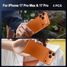 CASECOPS 适用于 17 Pro Max 和 17 Pro 的 3 片原装彩色金属相机镜头保护膜，5 种颜色可选。采用 AR+AF 高品质 9H 硬度钢化玻璃制成，防油、防刮、防指纹、防尘，全覆盖，安装无气泡、无灰尘，为智能手机摄像头提供全方位保护。更多颜色可选，时尚设计，耐用保护壳，适合智能手机用户和摄影爱好者，是生日、送给家人和朋友的理想礼物。 - 3件 - 查看 5