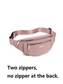 韩版轻便尼龙腰包 | 运动跑步胸包，适用于多种场景，配有可调节防盗拉链、大容量分层手机零钱袋，户外旅行钱包 - 彩色 - 查看 15