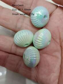 16*19毫米UV涂层南瓜灯笼珠DIY手工串珠散珠串笔链手机链吊坠配件 - 彩色 - 查看 3