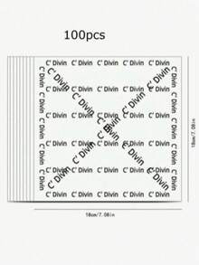 100pcs Minimalist Cartoon Pattern Baking Paper, Valentine's Day Cookie Gift Wrapping Paper, Handmade Paper, Baking Paper, Grease-Proof Food Packaging Paper, Wax Paper Baking Tools, Kitchen Accessories, Cooking Supplies. The Pattern Arrangement May Vary Slightly In Each Batch. - Multicolor - View 11