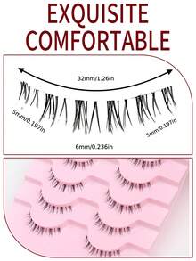 10 Pairs Natural Appearance Lower Lash Clusters Transparent Eyelash Extensions Lower Lash Clusters,Eye Lash Clusters,Lower Lashes - Natural Lashes - View 4