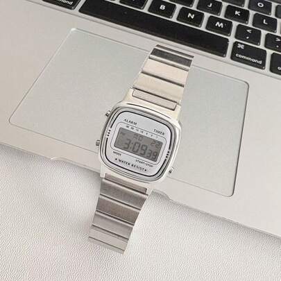 Relógio Digital Clássico Feminino - Alarme, Cronômetro e Display Clara