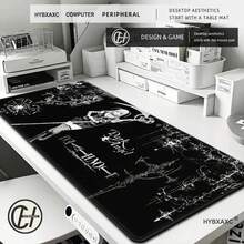 New  Light Yagami Desk Mat  Anime Mousepad Computer Gamers Lock Edge Mouse Pad Gaming E-Sports Keyboard Pads - đen5 - Xem 3