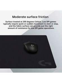 Logitech Alfombrilla de tela para juegos G240: Ideal para juegos. Su superficie de tela duradera resiste el desgaste. Su base antideslizante garantiza estabilidad. Su baja fricción optimiza el control. Color negro. - Rectángulo - Ver 5