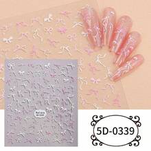 Zhengxiang Dopamine Bow Nail Stickers, 5D Embossed Minimalist Versatile Cherry Cartoon Nail Art Decals - Nail Art Posts - View 7