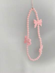 1pc Chic Butterfly Beaded Lanyard, Versatile Phone Strap, Suitable As Gift For Mother, Family, Friends, Birthday, Holiday - Multicolor - View 5