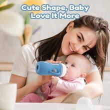 1pc Silicone Bottle Cover Sleeve Fits 240ml Natural Glass Baby Bottles, Silicone Grip Handle Anti-Drop - Multicolor - View 9