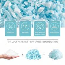 Cooling Pillows Queen Size Set Of 2,Shredded Memory Foam Bed Pillows For Sleeping,Queen Pillows For Back Amp Side Sleepers,Adjustable Queen Size With Washable Cover - QueenPackof2 - View 7