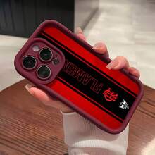 Logotipo y colores del Flamengo sobre fondo rojo y negro. Esta elegante funda es compatible con Samsung, Apple, OPPO, , etc. Fabricada en TPU flexible, resistente a golpes y arañazos, ofrece una excelente protección contra caídas y un agarre cómodo. Es un regalo ideal para familiares, amigos y seres queridos, y una opción perfecta para festivales. Fundas para iPhone, San Valentín, , fundas para hombre, celulares y accesorios, funda roja para teléfono. - Burdeos - Ver 2