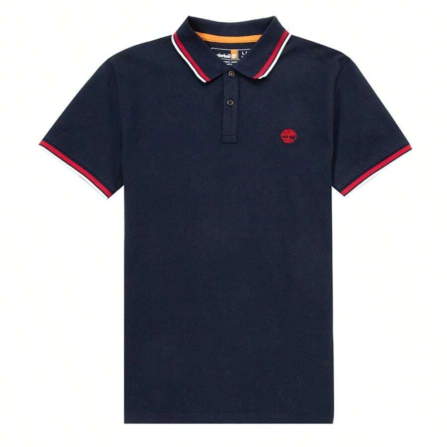 Timberland Áo Polo Nam Mềm Mại, Áo Polo Thể Thao Thường Ngày Nhẹ M62SH433 - Xanh đậm - Xem 1