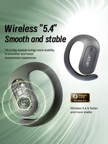ACER OHR538 蓝牙耳机，开放式球形设计，OWS 无线耳机，具有深沉的低音立体声，低延迟，佩戴舒适，适合学习、商务、运动、跑步、健身，兼容手机、平板电脑、笔记本电脑，是圣诞节和情人节的绝佳礼物 - 均碼 - 查看 7