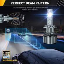 HYNBYZJ 2pcs Car Lights H7 H4 H1 9006 HB4 H11 9005 HB3 9012 Super Bright LED Headlights High Low Beam Fog Light Bulb White 6000K 12V - A - View 5