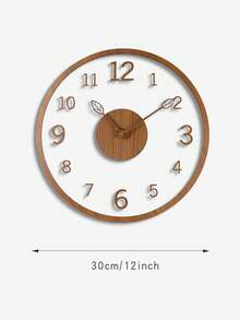 1 pieza Reloj de levitación transparente minimalista, diseño de puntero de hoja creativo, textura de madera, silencioso sin tictac, adecuado para sala de estar, dormitorio, cocina, oficina y decoración festiva. Reloj decorativo para habitación, reloj decorativo de pared, decoración de dormitorio, decoración de dormitorio universitario, decoración del hogar de vuelta a la escuela - 30 cm/12 pulgadas - Ver 10