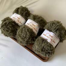 3 Groups Of 50g, Total 150G Faux Fur Yarn [1387] Feather Yarn Thread Skeins, Suitable For Weaving Hats, Scarves, Home Products, 100% Polyester, Approx. 32m/34 Yards Per Skein - Multicolor - View 35