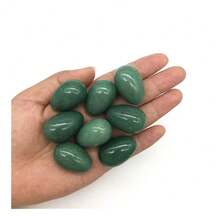 5/10/20 件天然宝石蛋形石套装 – 黑色、绿色东陵玉、黄色翡翠、蓝点、乳白色迷你水晶 – 疗愈、便携宝石和冥想礼品 - 彩色 - 查看 10