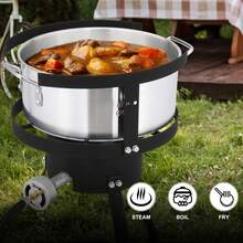 Outdoor Propane Deep Fryer With 10Qt Fryer Pot Strainer Basket Aluminum Pot - 1 - View 6