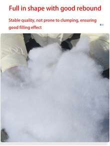 100g/300g/500g/1000g Polyester Fiber Filling, Vacuum Compressed, Suitable For Plush Crochet Dolls And DIY Throw Pillows, White - Filler - 100g - View 2