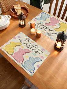 1 Caminho de Mesa com Estampa de Coelho da Páscoa, Caminho de Mesa com Estampa de Ovos de Páscoa para Decoração de Casa, Decoração de Páscoa para Casa, 1 Caminho de Mesa, 4 Jogos Americanos, 1 Capa de Almofada, 3 Produtos Disponíveis, Decoração para Casa e Festas, Ideal para Decoração de Cozinha e Eventos de Páscoa - Multicolorido - Ver 6