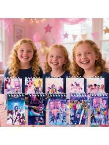 10pcs KPOP Huntri/X Mini Spiral Notebook Memo Pad Themed Notebook Idol Party Gift Kids Gift - Multicolor - View 4