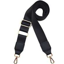 Universal Replacement Shoulder Strap For Women's Handbags - Wide 3.8cm Crossbody Bag Straps - Black_Leather - 純黑3 - 查看 1