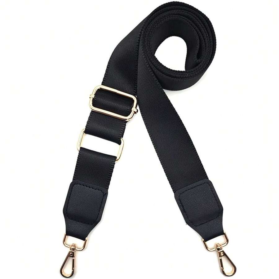 Universal Replacement Shoulder Strap For Women's Handbags - Wide 3.8cm Crossbody Bag Straps - Black_Leather - 純黑3 - 查看 1