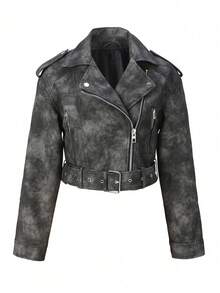 Smileader Women's Retro Collar Simple Daily Zipper Short Jacket, Spring Easter Style - Camouflage - View 8