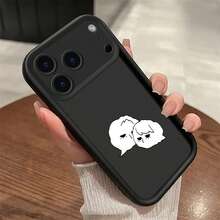 Lovebirds  For  16 16E 15 14 13 12 11 Pro Max 16 15 14 Plus 13 12 MINI   Thickened Shockproof, Premium Silicone, Trendy Creative Soft Shell - Agapornis - Blanco antiguo LIXMEY - Ver 5