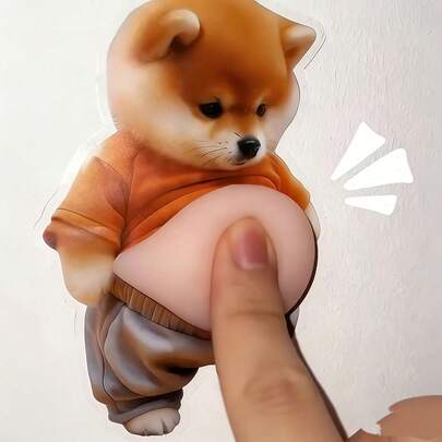 2pcs/6pcs Corgi 3D Stickers - Cute Puppy Self-Adhesive Stickers, Anti-Collision Stress Relief, 6.3cm Decor For Phone Case, Computer, Fridge, Car, Home, Perfect Gift For Pet Lovers