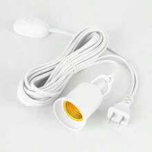Bases de lámpara universales de 2.5m con interruptor, adaptador de enchufe de bombilla Led, soporte de lámpara de tornillo E27, accesorios, herramientas, suspensión de dos enchufes - 1 PZA - Ver 3