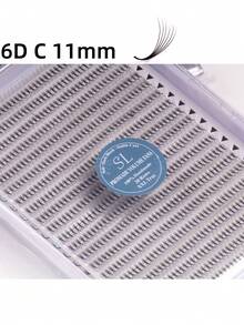 每盒800片，20排，超大容量托盘，蓬松3D/4D/5D/6D/8D/10D/2D俄式浓密预制睫毛簇，超快速嫁接，纤细纤长根部，进口韩国PBT纤维，超黑超柔软，C/D卷度，8-15mm预制睫毛簇，专业级 - C - 查看 67