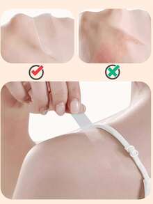 5m Roll Elastic Fiber Double-Sided Invisible Body & Clothing Tape, Non-Woven Material, Transparent Self-Adhesive Bra Accessory, Suitable For All Skin Tones, Solid Color - Style a - View 9