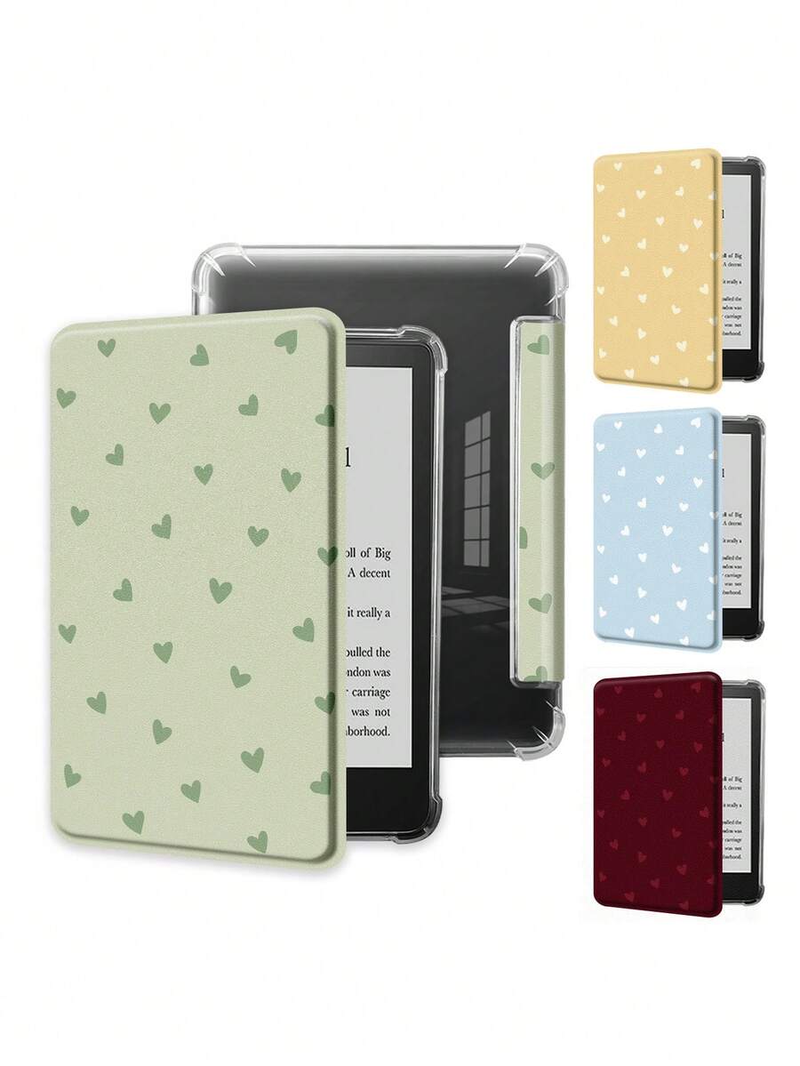 Ốp lưng Kindle hình trái tim bằng TPU nhiều màu sắc, phù hợp với Kindle thế hệ thứ 11 6 inch (phiên bản 2024 và 2022), Kindle Paperwhite thế hệ thứ 12 2024, siêu mỏng, trong suốt, hỗ trợ chức năng tự động bật/tắt màn hình, có thể tùy chỉnh, thích hợp sử dụng hàng ngày và làm quà tặng ngày lễ, quà sinh nhật, quà mùa xuân, lễ Phục sinh.
