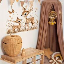 1pc Cute Adorable Cartoon Deer Wall Sticker, Removable Self-Adhesive Waterproof PVC Animal Decal, Suitable For Decorating Living Room, Bedroom, Kids Room, Kitchen - Wall Stickers - View 6